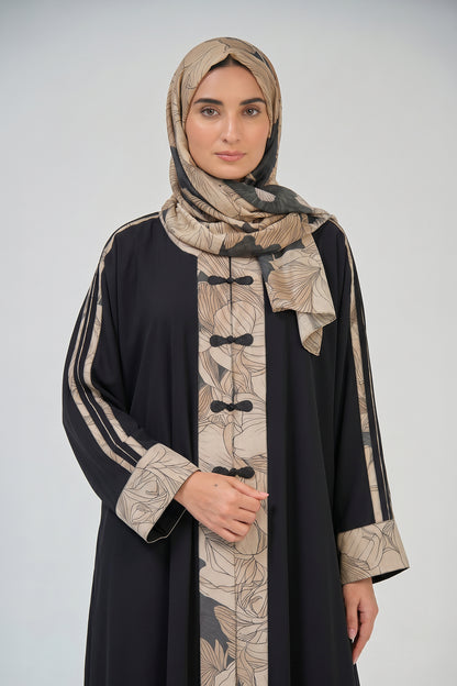 Midnight Botanical Abaya