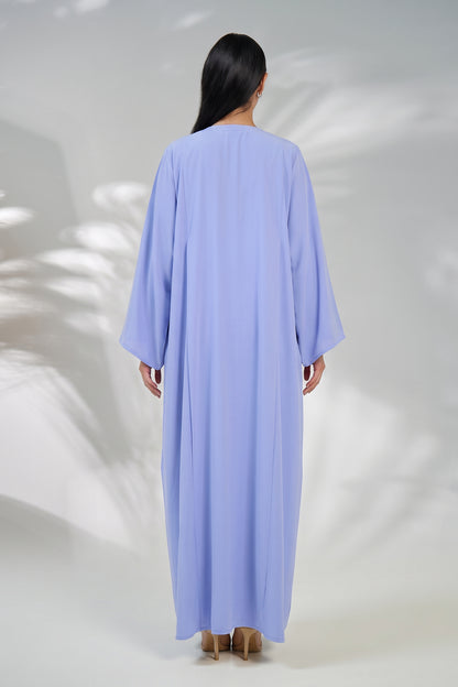 Azure Grace Button Detail Abaya