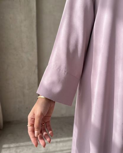 Tailored Mauve Button Abaya