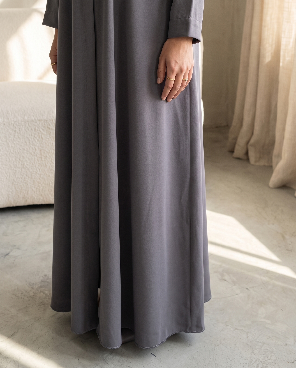 Smoky Lavender Signature Essential Abaya