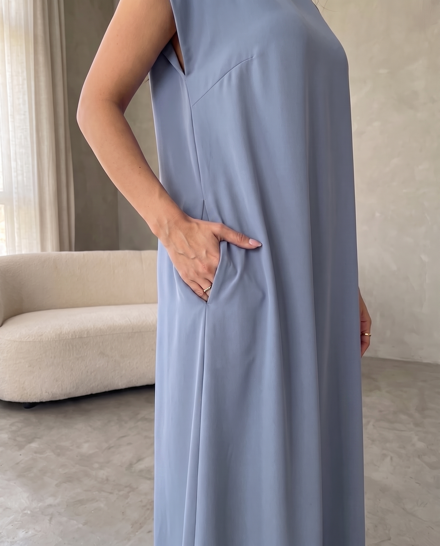Essential Flowy Nada Blue Inner Dress