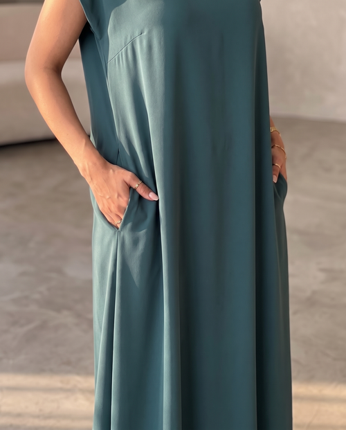 Essential Flowy Nada Green Inner Dress – hover image