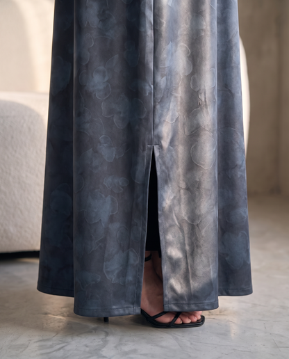 Premium Abaya with Deep Embossed Detailing