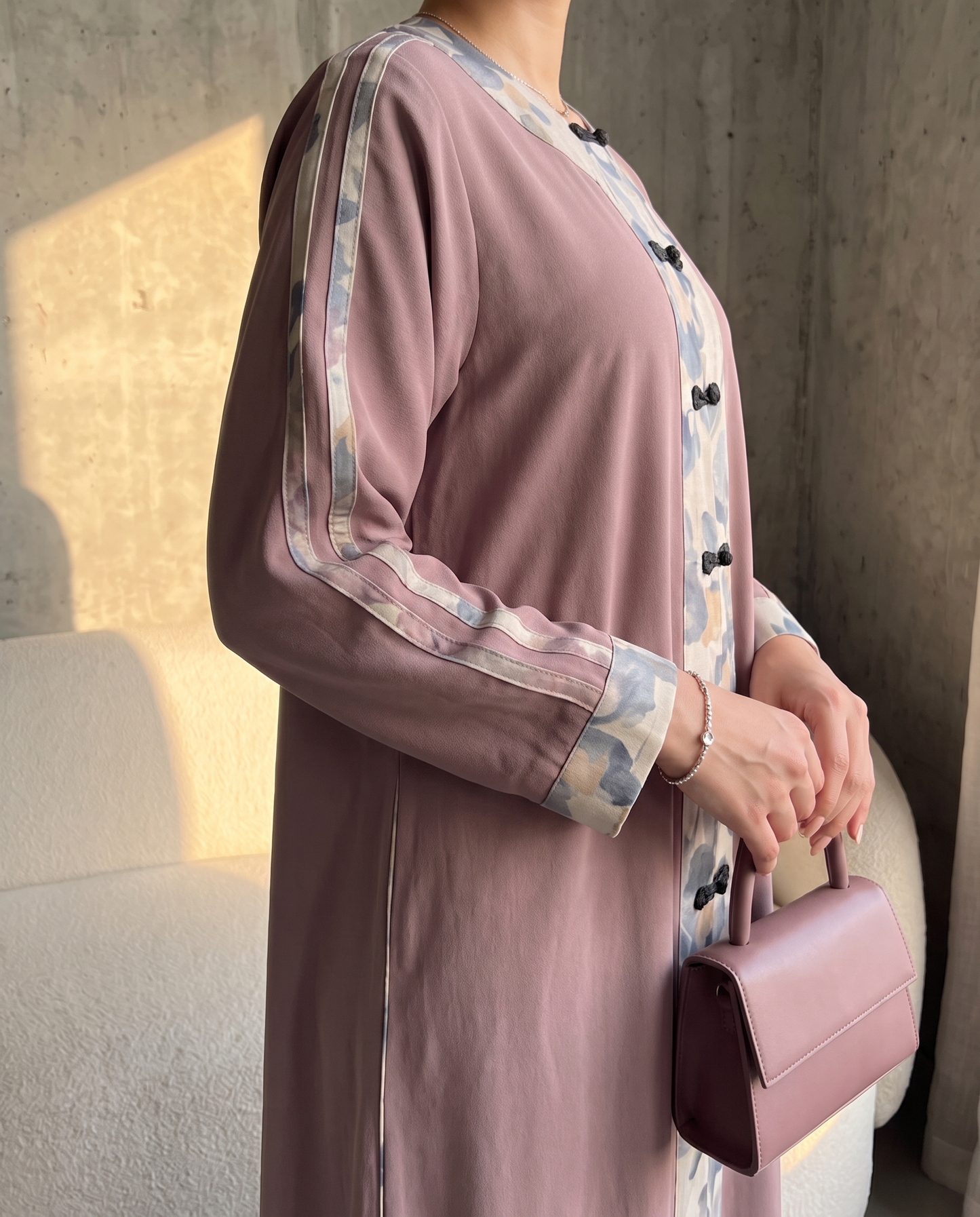 Rosewood Petal Abaya