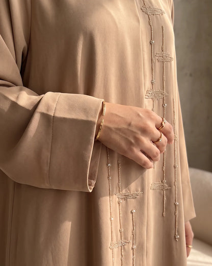 Beige Blush Harmony Abaya
