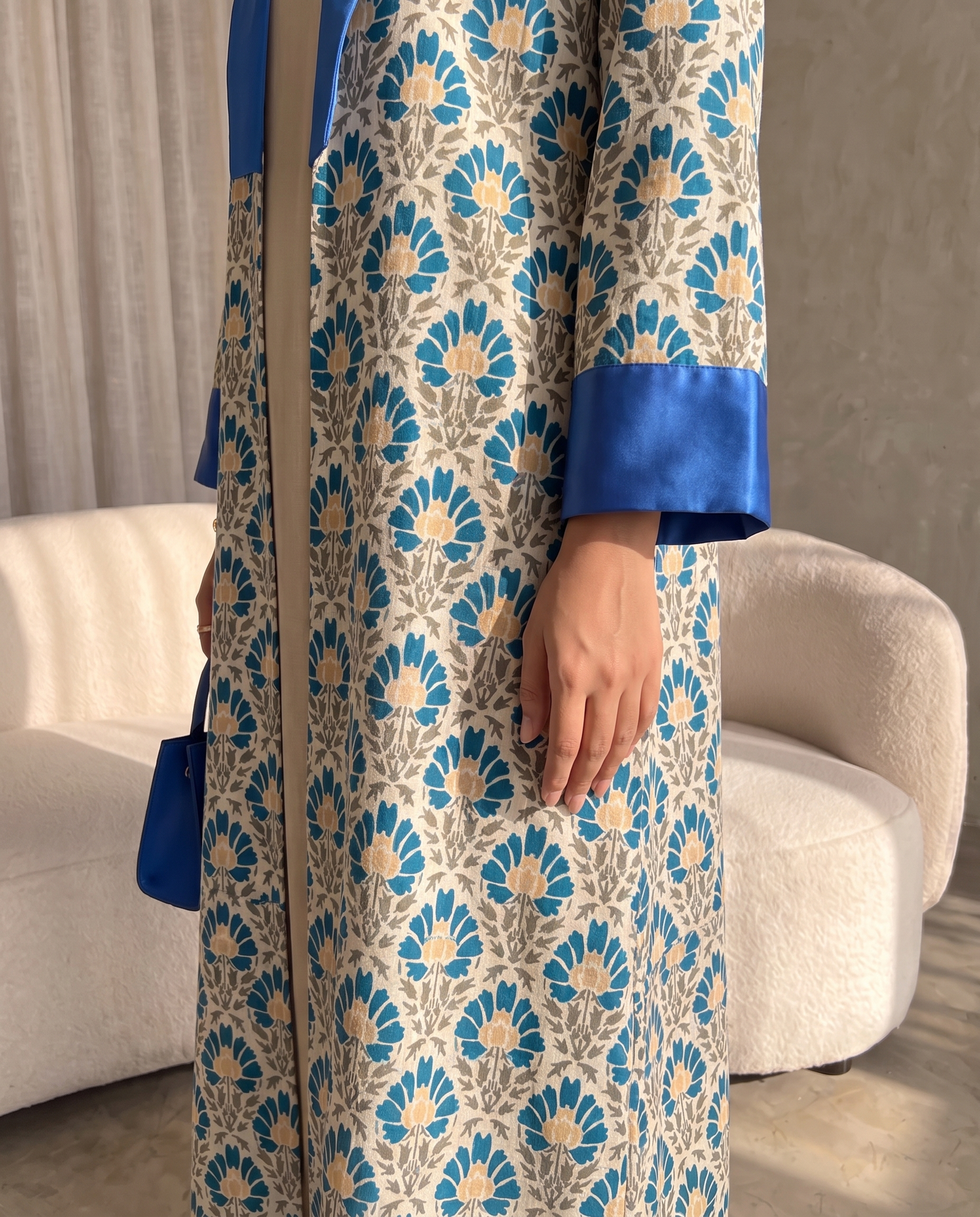 Azure Heritage Shawl Collar Abaya