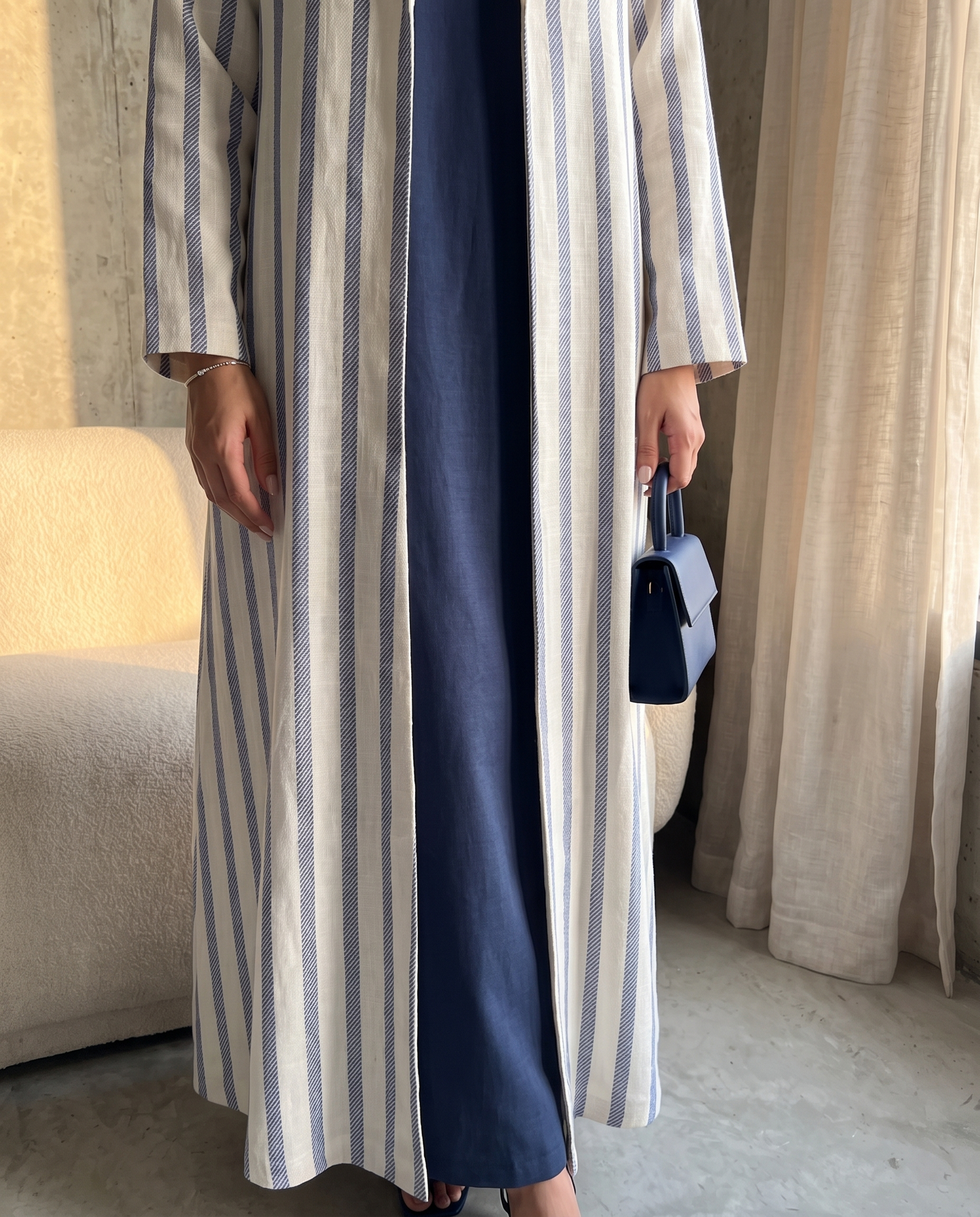 Azure Stripe Abaya