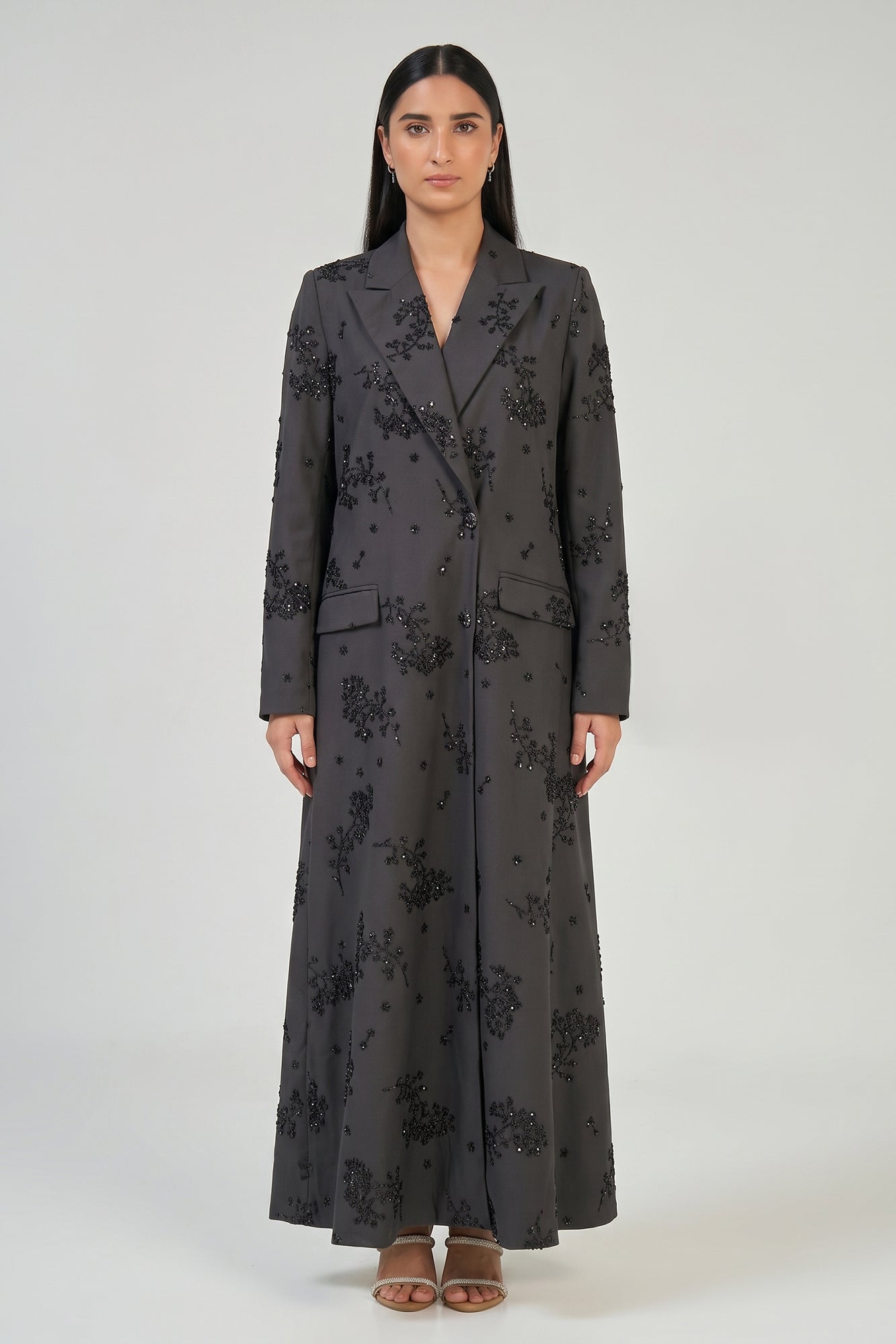 Noir Blossom Tailored Abaya