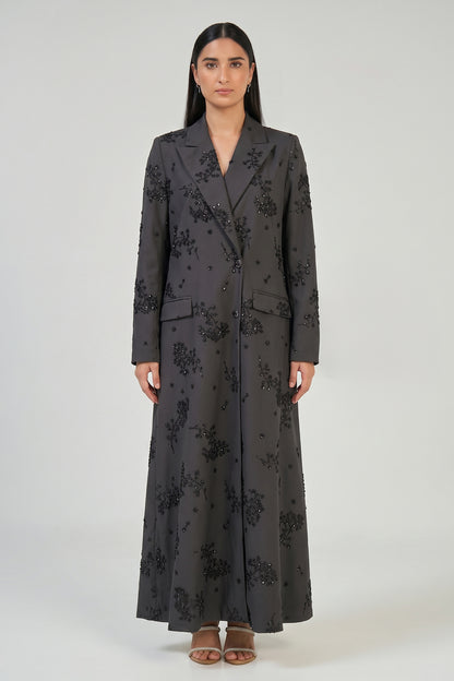 Noir Blossom Tailored Abaya
