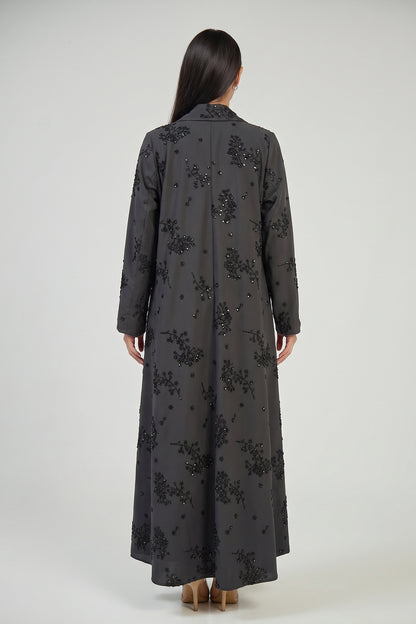 Noir Blossom Tailored Abaya