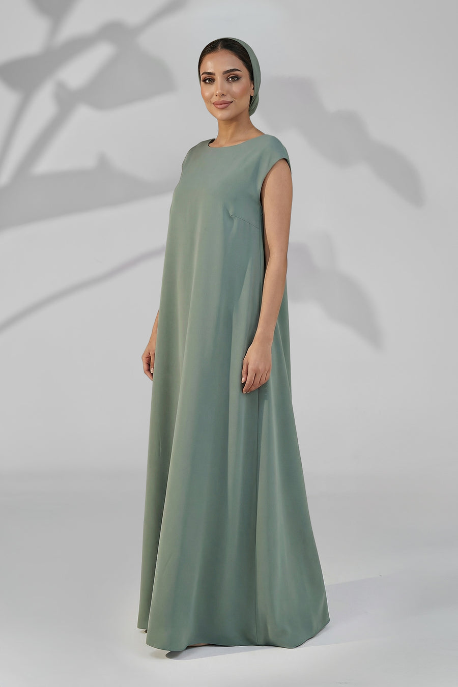 Celeste Pastel Aqua Essential Inner Dress Abaya