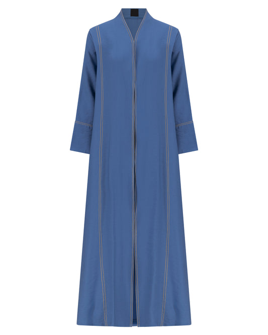 Cerulean Abaya مع Stitchwork
