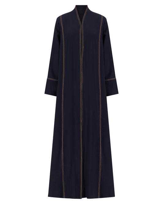 منتصف الليل النيلي Abaya مع غرزة