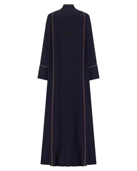 منتصف الليل النيلي Abaya مع غرزة