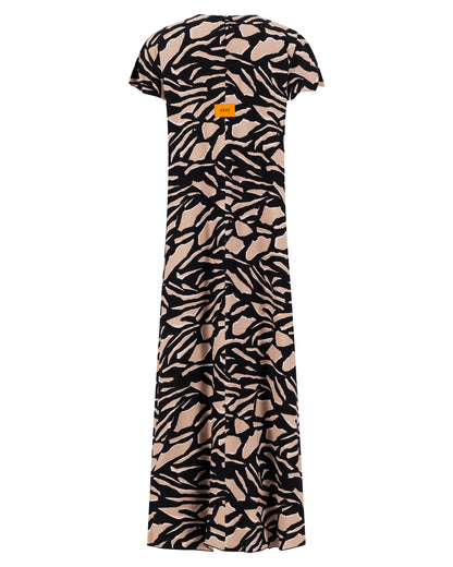 Sand & Noir Abstract Printed Dress