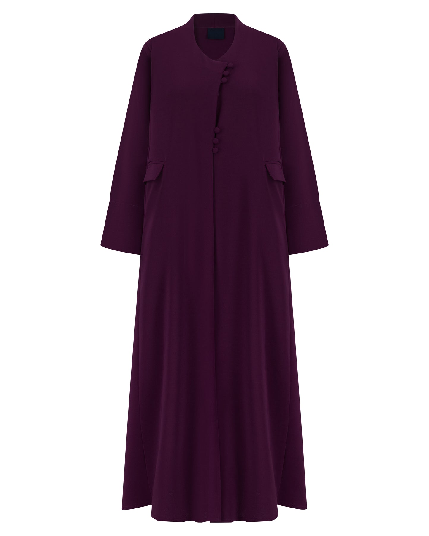 Plum Buttoned Abaya