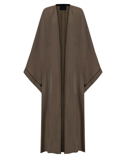 Shadow Texture Abaya in Blackened Teal