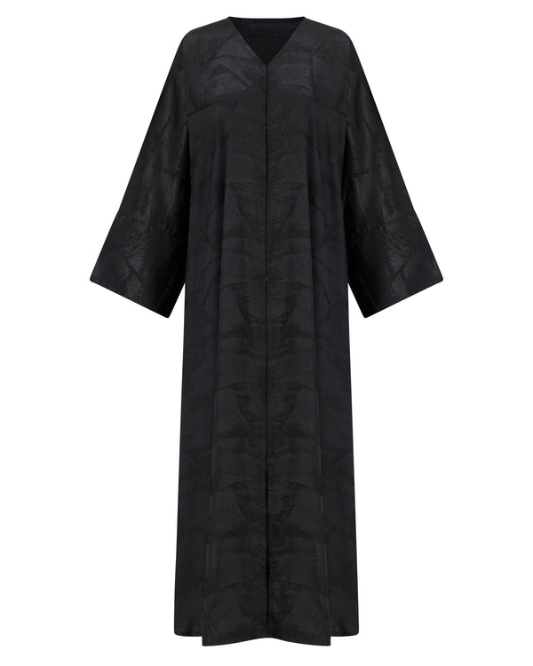 Textured Abaya with Subtle Geometric Pattern
