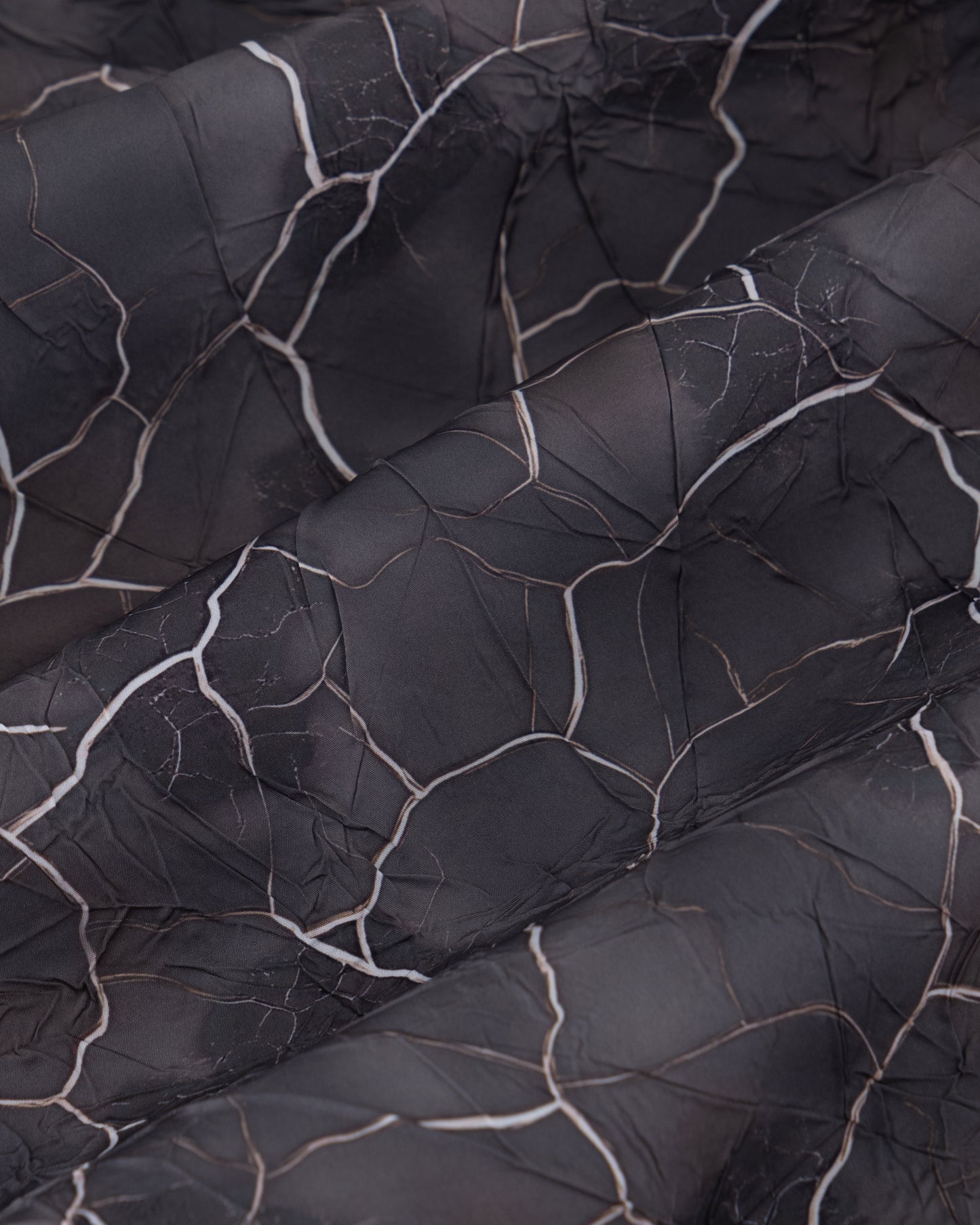 Open Abaya with Cracked Marble Print