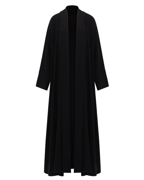 Premium Open Abaya with Folded Cuff Sleeves – hover image