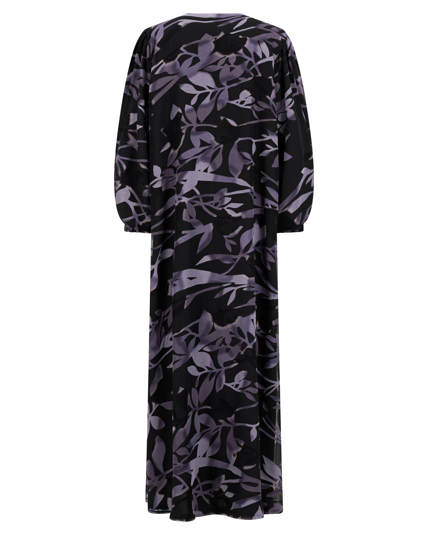 Printed Abaya with Leaf Motif