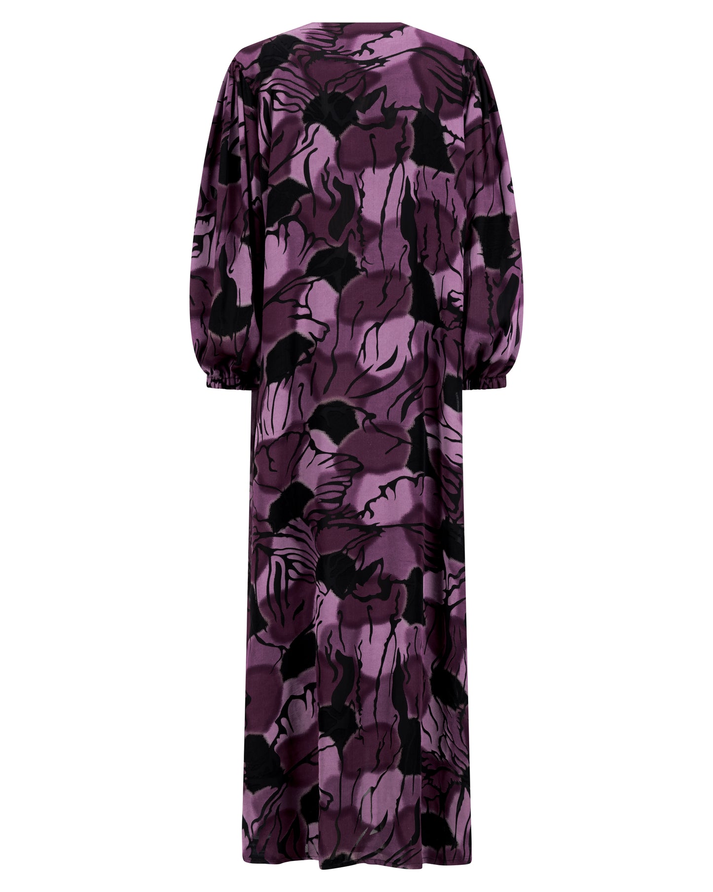 Printed Abaya with Bold Floral Brushwork