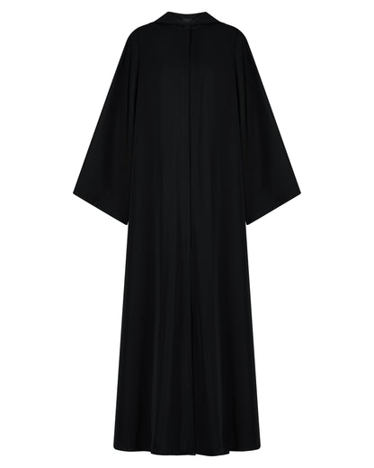 Matte Satin Black Hooded Abaya