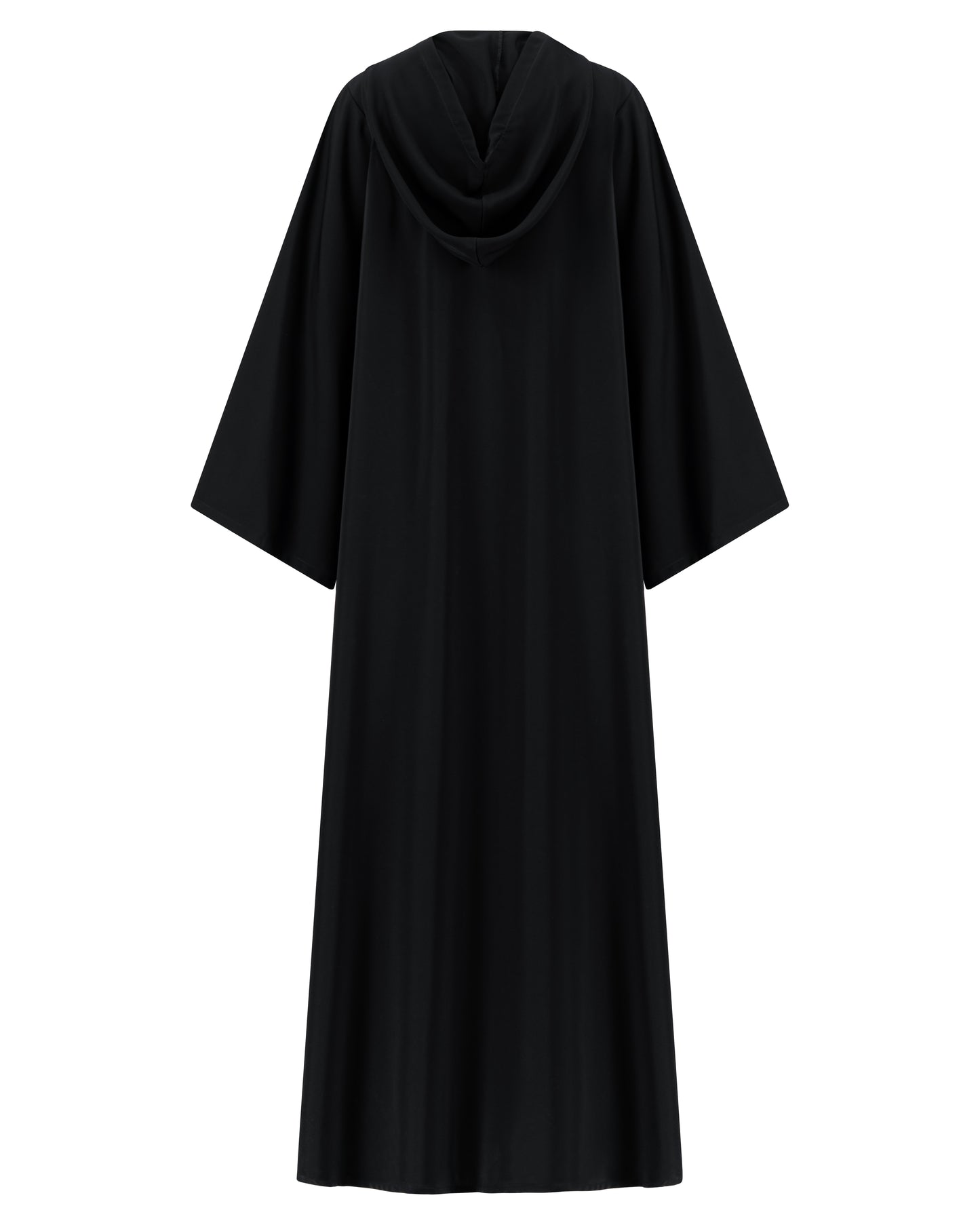 Matte Satin Black Hooded Abaya