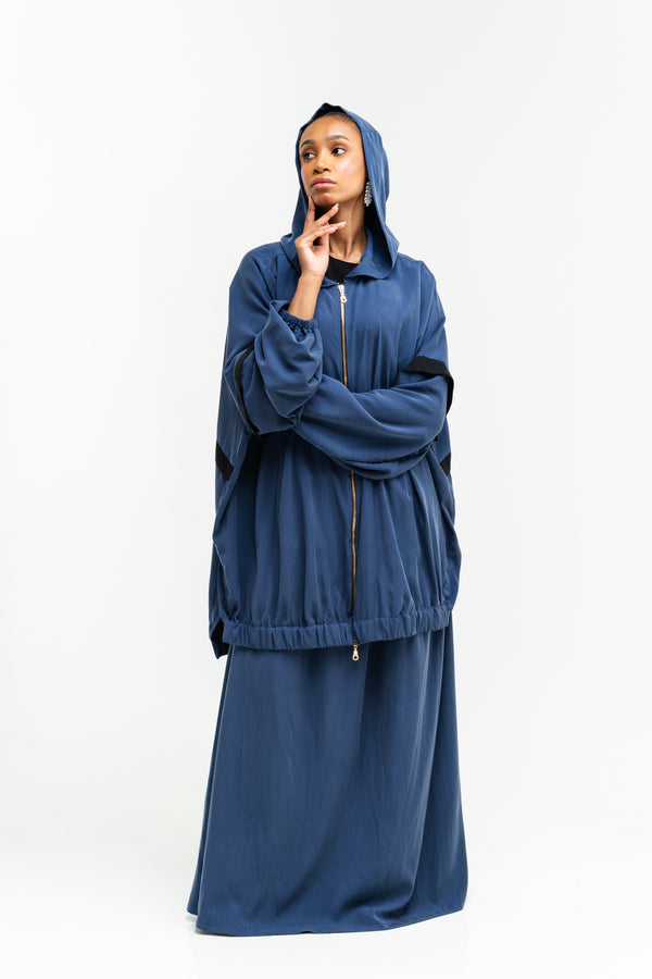 Urban Drift Hooded Zip Abaya – hover image
