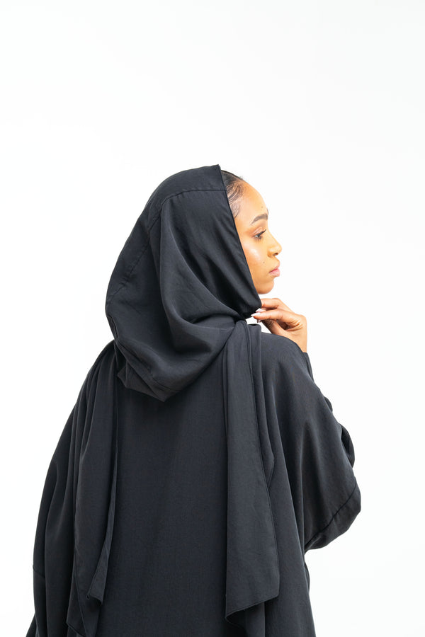 Shadow Drape Hooded Abaya Set – hover image