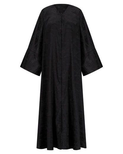 Textured Abaya with Subtle Geometric Pattern