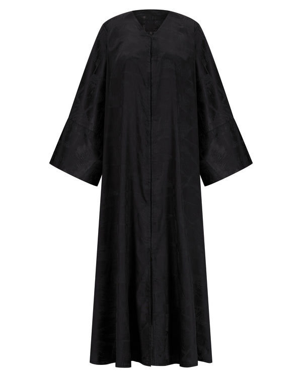 Textured Abaya with Subtle Geometric Pattern