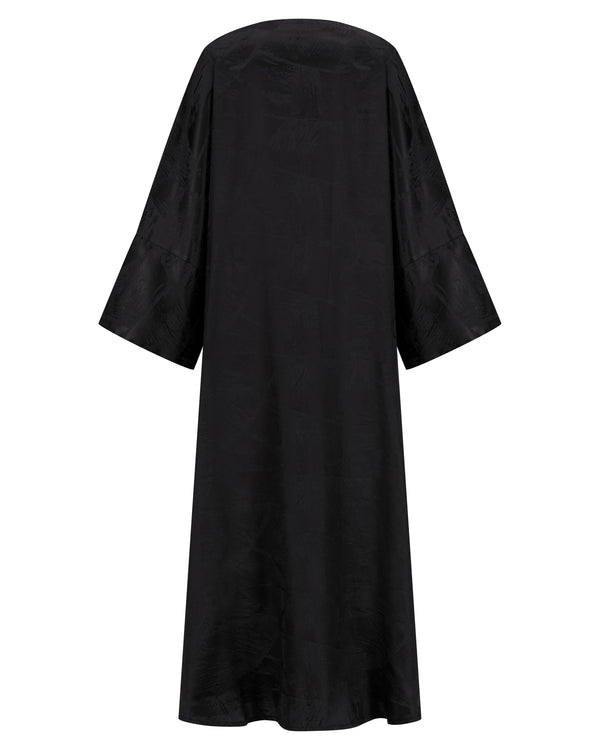 Textured Abaya with Subtle Geometric Pattern – hover image