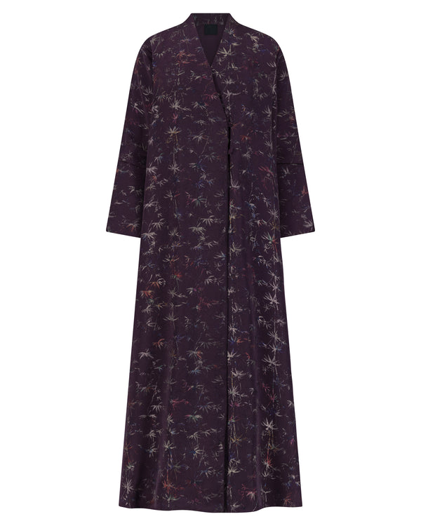 Garnet Leaf Mist Abaya – hover image