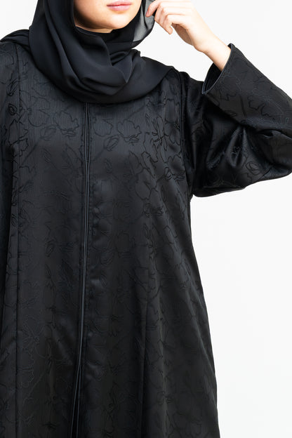 Midnight Satin Abaya