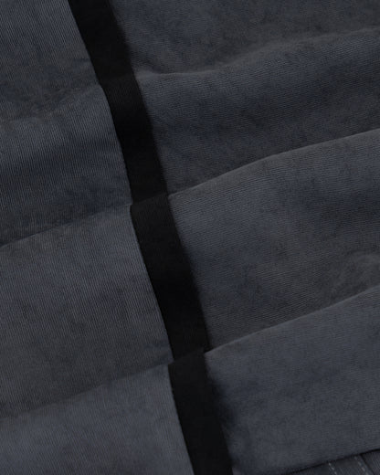 Open Abaya with Velvet Back and Logo Detail