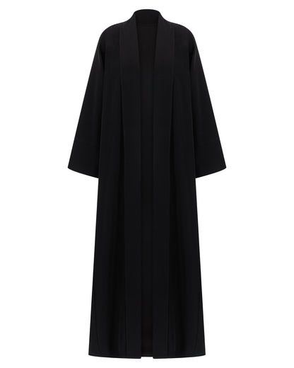 Premium Open Abaya with Wide Collar Panel