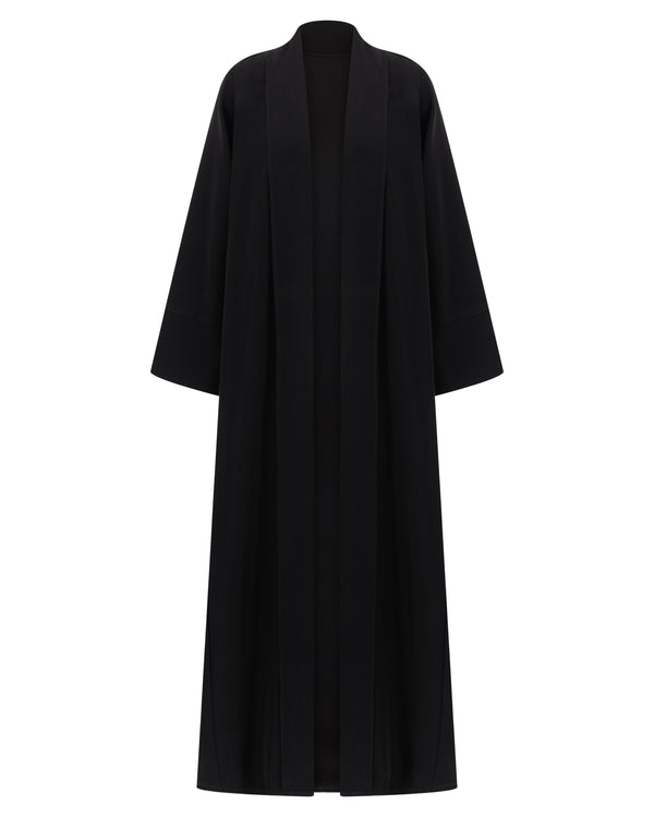 Premium Open Abaya with Wide Collar Panel – hover image