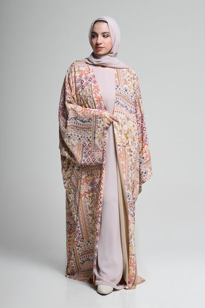 Blush Mosaic Kimono Abaya