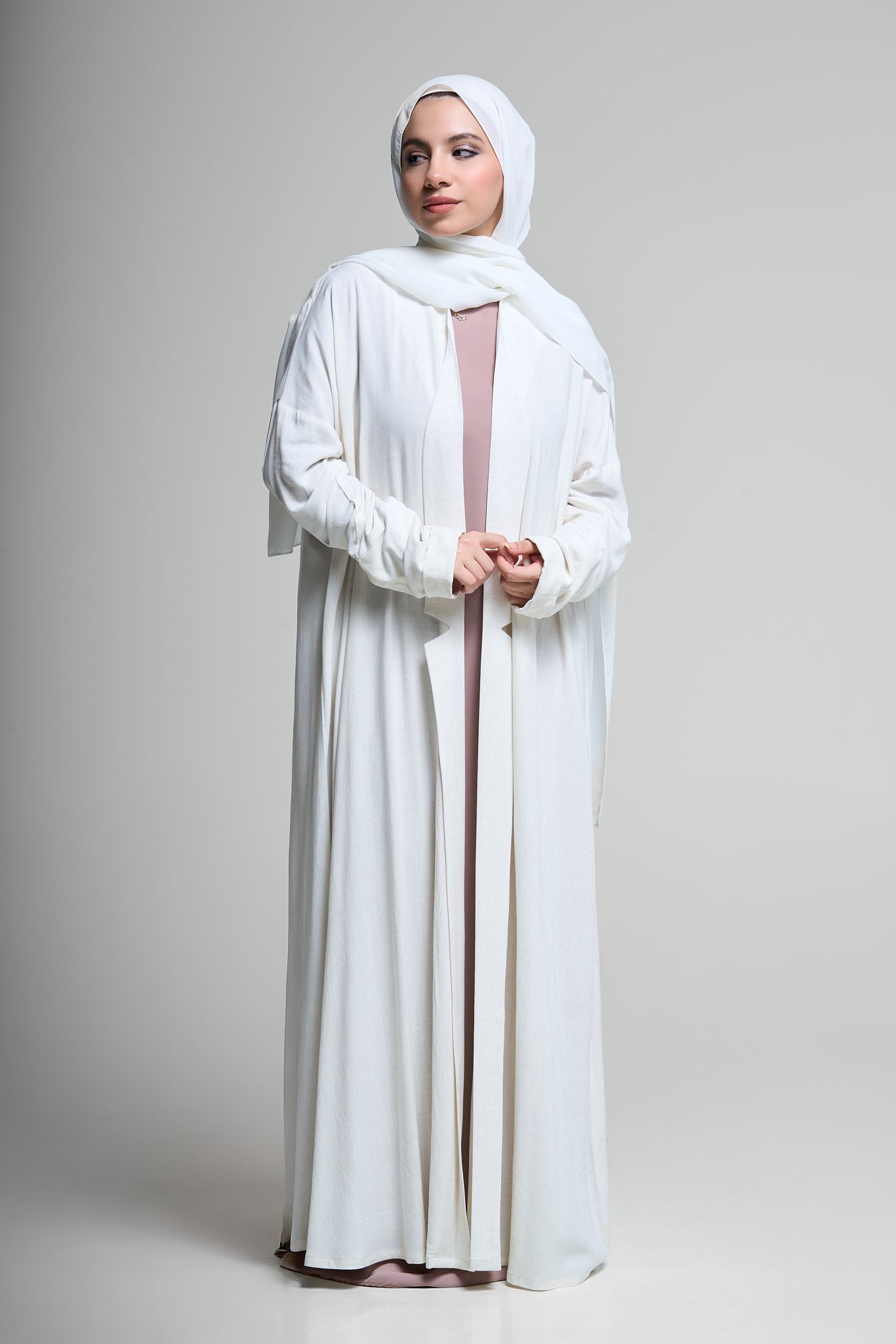 Classic White Abaya
