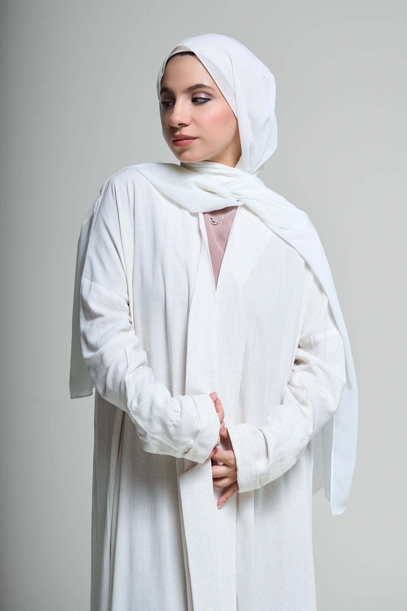Classic White Abaya