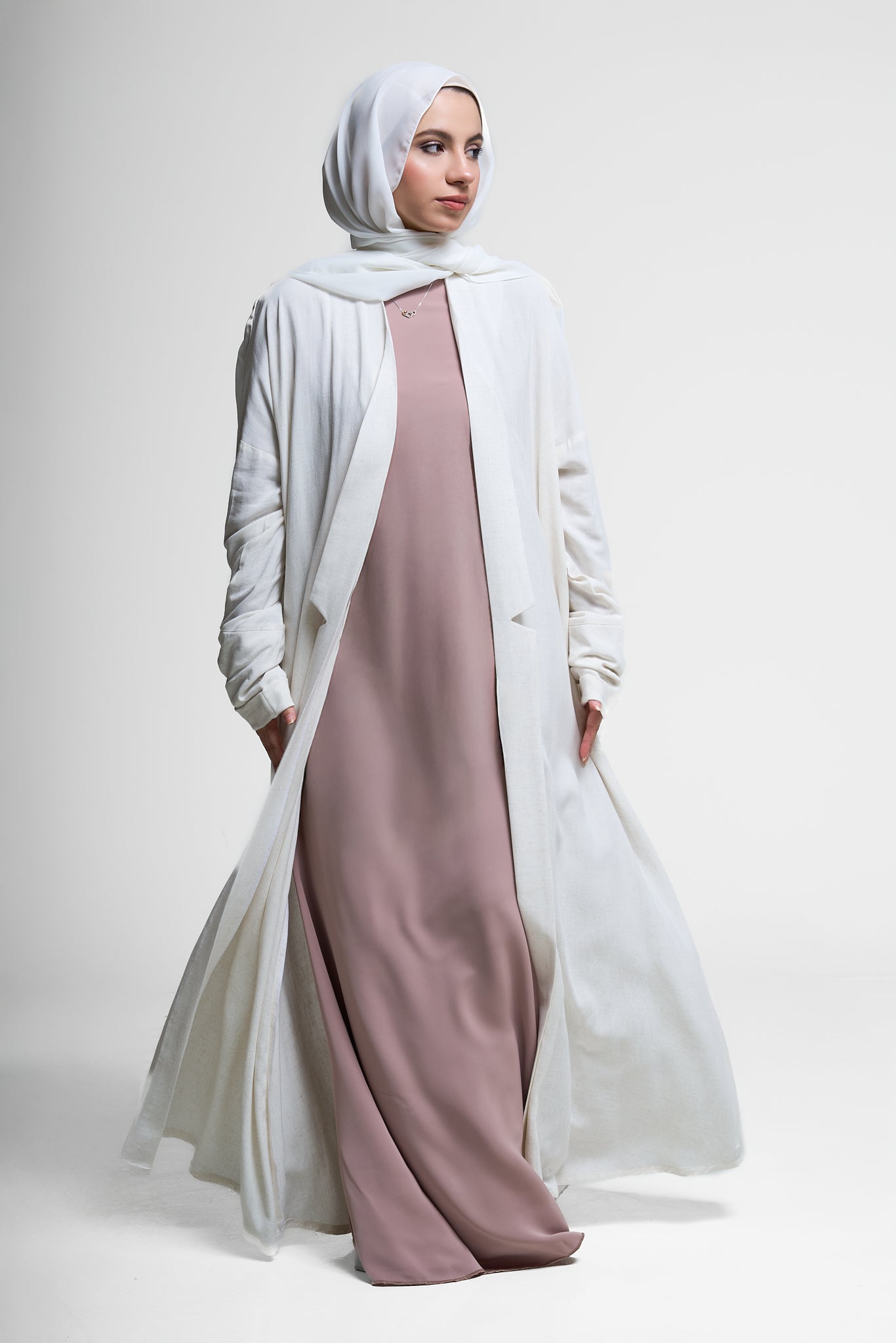 Classic White Abaya