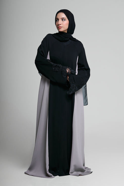 Charcoal Elegance Abaya