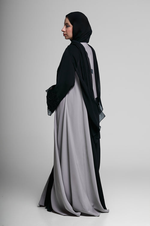 Charcoal Elegance Abaya – hover image
