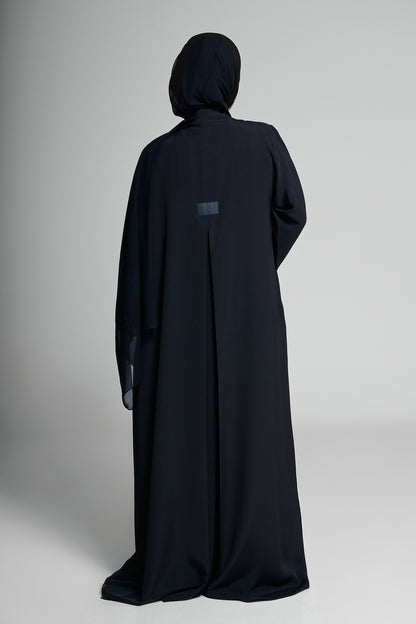 Premium Open Abaya with Folded Cuff Sleeves
