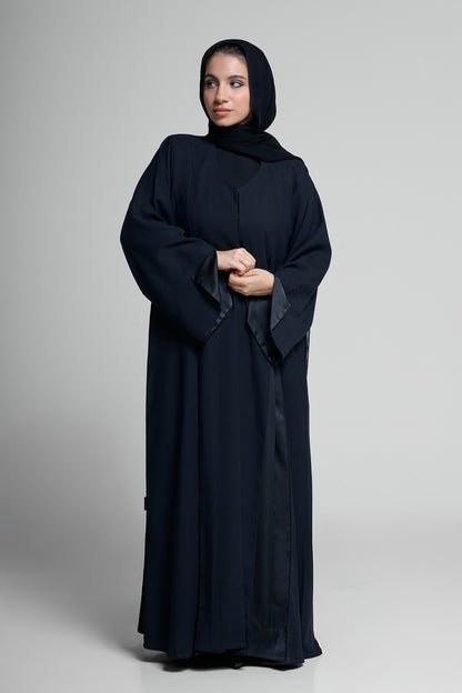 Classic Abaya with Geometric Cuff Cut