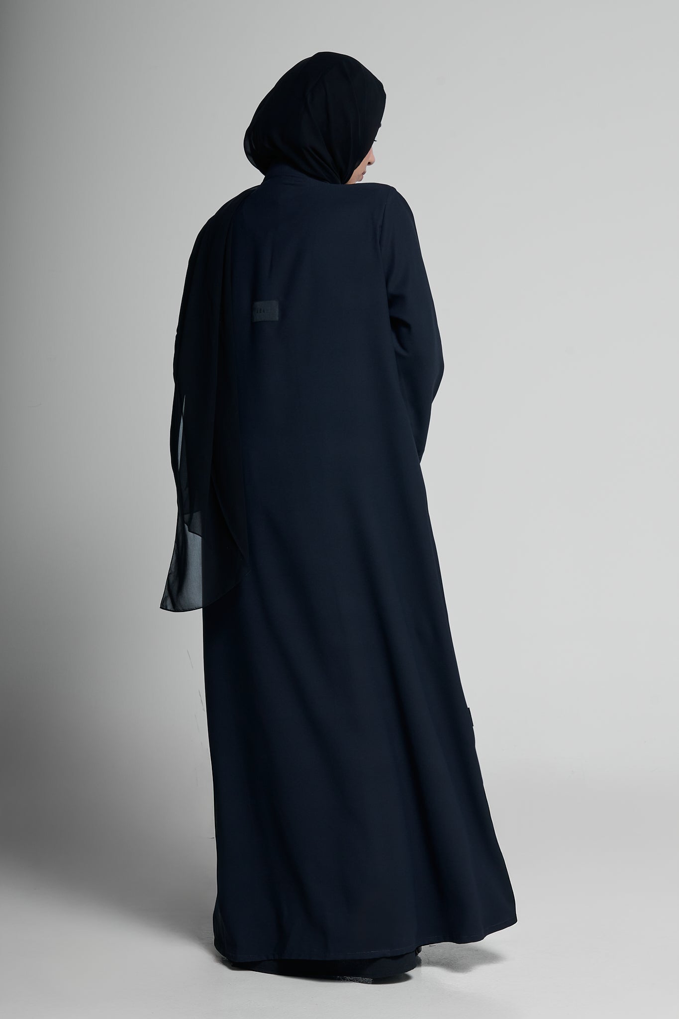 Classic Abaya with Geometric Cuff Cut