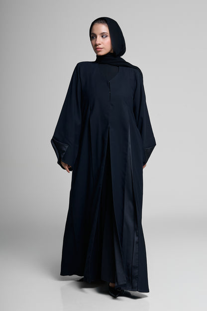 Classic Abaya with Geometric Cuff Cut