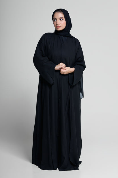 Abaya with Lace Sleeve Detail