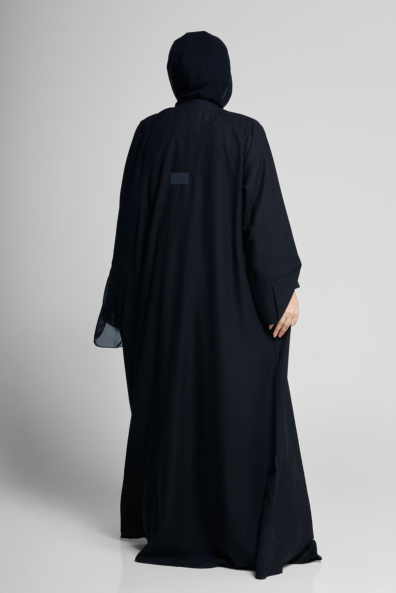 Abaya with Lace Sleeve Detail